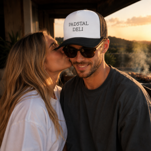 Minimal Logo Embroidered Trucker Cap